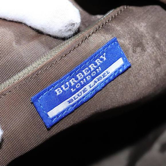 BURBERRY Blue Label Shoulder Bag Leather Gray Auth ti2581 - Picture 10 of 16